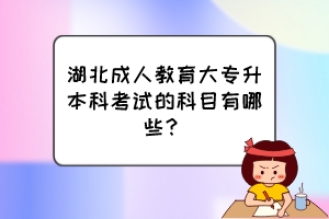 湖北成人教育大專升本科考試的科目有哪些？