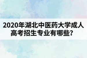 2020年湖北中醫(yī)藥大學(xué)成人高考招生專業(yè)有哪些？