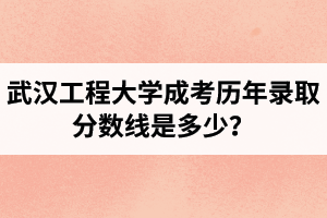 武漢工程大學(xué)成考?xì)v年錄取分?jǐn)?shù)線是多少？沒過線能補(bǔ)考嗎？