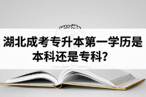 湖北成考專升本第一學(xué)歷是本科還是專科？