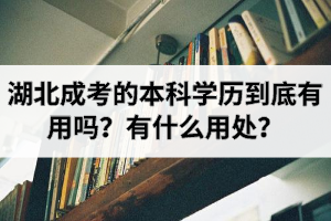 湖北成考的本科學(xué)歷到底有用嗎？