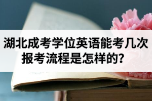 湖北成考學(xué)位英語能考幾次？報考流程是怎樣的？
