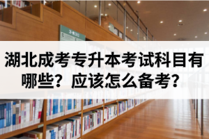湖北成考專升本考試科目有哪些？應(yīng)該怎么備考？