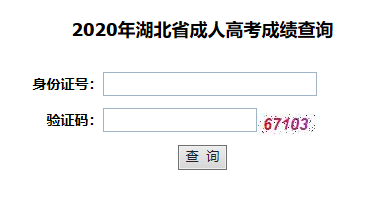 湖北成教成績查詢入口