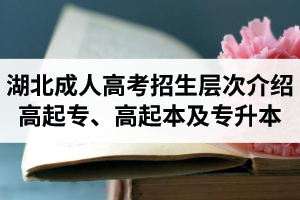 湖北成人高考招生層次介紹：高起專、高起本及專升本