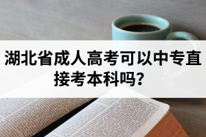 湖北省成人高考可以中專直接考本科嗎？