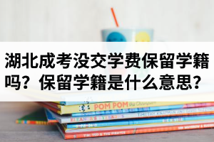 湖北成人高考沒交學(xué)費(fèi)保留學(xué)籍嗎？保留學(xué)籍是什么意思？