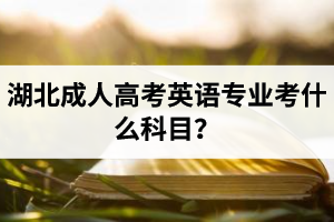 湖北成人高考英語(yǔ)專業(yè)考什么科目？