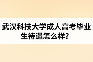 武漢科技大學(xué)成人高考畢業(yè)生待遇怎么樣？