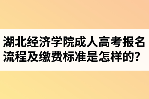 湖北經(jīng)濟(jì)學(xué)院成人高考報(bào)名流程及繳費(fèi)標(biāo)準(zhǔn)是怎樣的？
