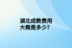 湖北成教費(fèi)用大概是多少？