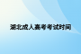湖北成人高考考試時間