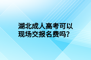 湖北成人高考可以現(xiàn)場交報(bào)名費(fèi)嗎？
