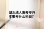 湖北成人高考專升本要考什么科目？