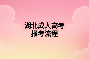 湖北成人高考報(bào)考流程