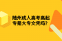隨州成人高考高起專是大專文憑嗎？