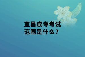 宜昌成考考試范圍是什么？