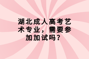 湖北成人高考藝術(shù)專業(yè)，需要參加加試嗎？