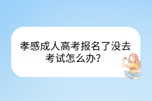 孝感成人高考報名了沒去考試怎么辦？
