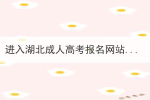 進入湖北成人高考報名網(wǎng)站怎么報名？