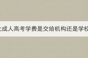 湖北成人高考學(xué)費是交給機構(gòu)還是學(xué)校？