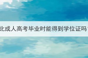湖北成人高考畢業(yè)時能得到學(xué)位證嗎？