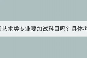 湖北成考藝術(shù)類專業(yè)要加試科目嗎？具體考什么？