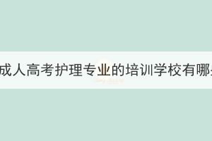 武漢成人高考護理專業(yè)的培訓學校有哪些？