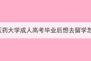 湖北中醫(yī)藥大學(xué)成人高考畢業(yè)后想去留學(xué)怎么辦？