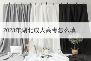 2023年湖北成人高考怎么填志愿？