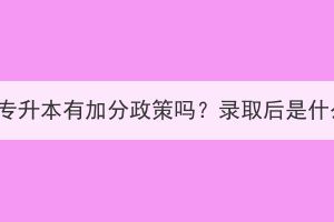湖北成考專升本有加分政策嗎？錄取后是什么流程？