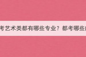 湖北成考藝術(shù)類都有哪些專業(yè)？都考哪些內(nèi)容？