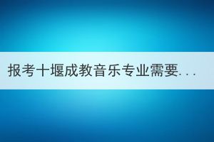 報(bào)考十堰成教音樂(lè)專業(yè)需要考什么？如何復(fù)習(xí)？