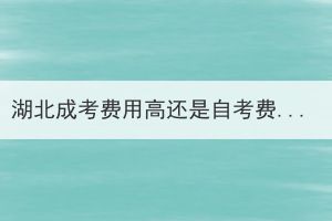 湖北成考費用高還是自考費用高？