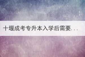 十堰成考專升本入學后需要去學校讀書嗎？