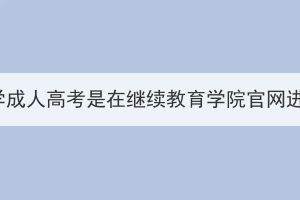 華中師范大學(xué)成人高考是在繼續(xù)教育學(xué)院官網(wǎng)進(jìn)行報(bào)名嗎？