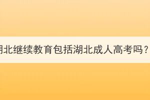 湖北繼續(xù)教育包括湖北成人高考嗎？