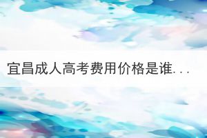 宜昌成人高考費用價格是誰規(guī)定的？