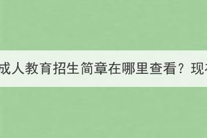 華中師范大學成人教育招生簡章在哪里查看？現(xiàn)在還招生嗎？