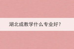 湖北成教學什么專業(yè)好？