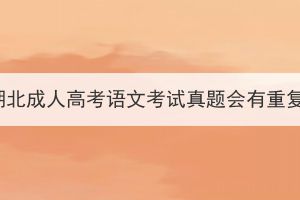 2023年湖北成人高考語文考試真題會有重復(fù)的嗎？