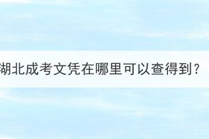 湖北成考文憑在哪里可以查得到？